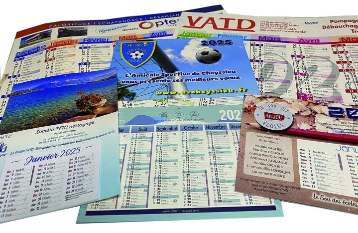Impression des calendriers sur mesure Salaise-Sur-Sanne